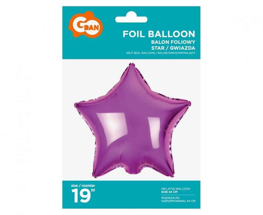 Balon foliowy Gwiazda różowa 18" FG-G36RO GoDan